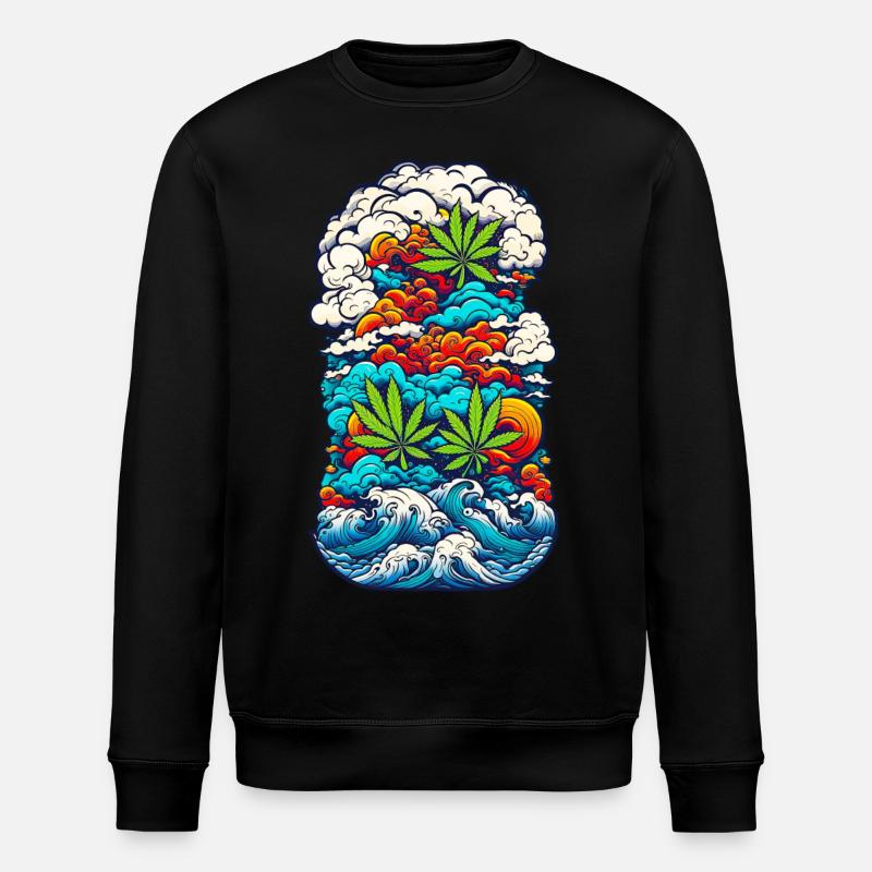 High waves 04 - Stanley/Stella ROLLER Unisex Organic Sweatshirt - black