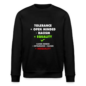 Sagen Sie NEIN zu Ungleichheiten! - Stanley/Stella Unisex Bio-Sweatshirt ROLLER - Schwarz - Vorne - Nik (191cm)