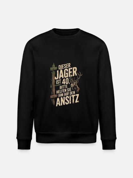 Dieser Jäger ist 40 - Stanley/Stella Unisex Bio-Sweatshirt ROLLER - Schwarz