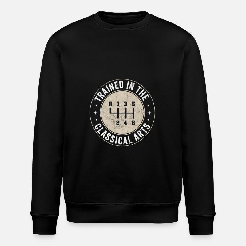 Funny gear shift design - Stanley/Stella ROLLER Unisex Organic Sweatshirt - black