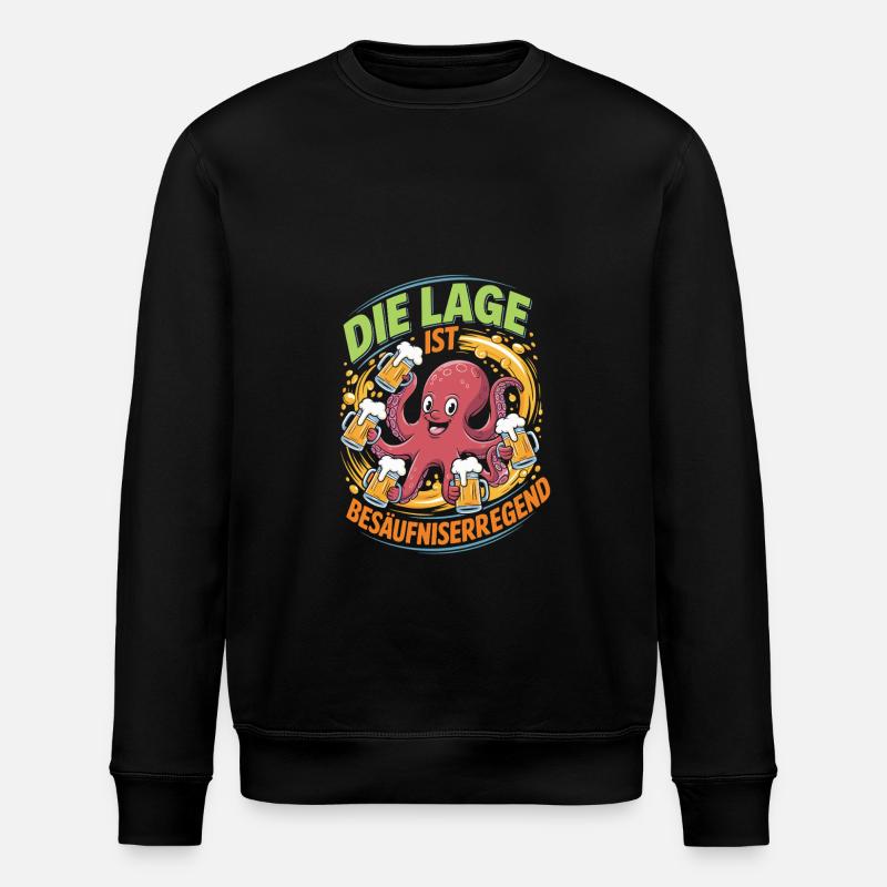 Die Lage ist besäufniserregend - Stanley/Stella Unisex Bio-Sweatshirt ROLLER - Schwarz