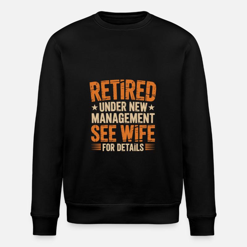 T-shirt drôle de retraité - Sweat bio ROLLER Stanley/Stella Unisexe - noir