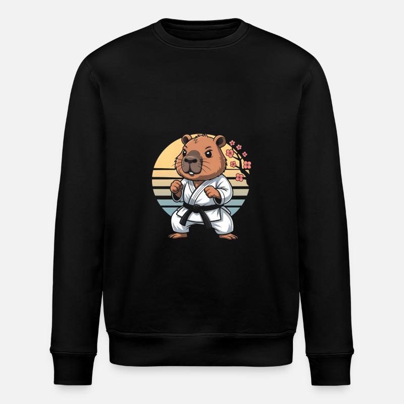 Karaté Capybara - Sweat bio ROLLER Stanley/Stella Unisexe - noir