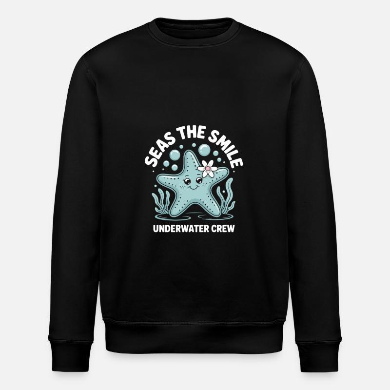 Süßes Seestern Design - Stanley/Stella Unisex Bio-Sweatshirt ROLLER - Schwarz