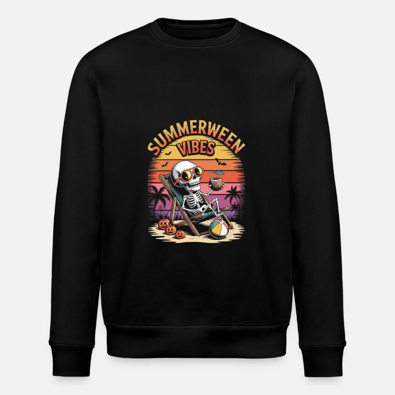 étéween vibes Halloween en été - Sweat bio ROLLER Stanley/Stella Unisexe - noir
