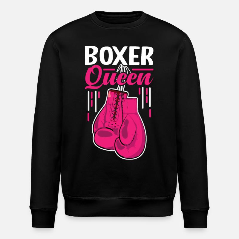 Boxer-Königin - Stanley/Stella Unisex Bio-Sweatshirt ROLLER - Schwarz