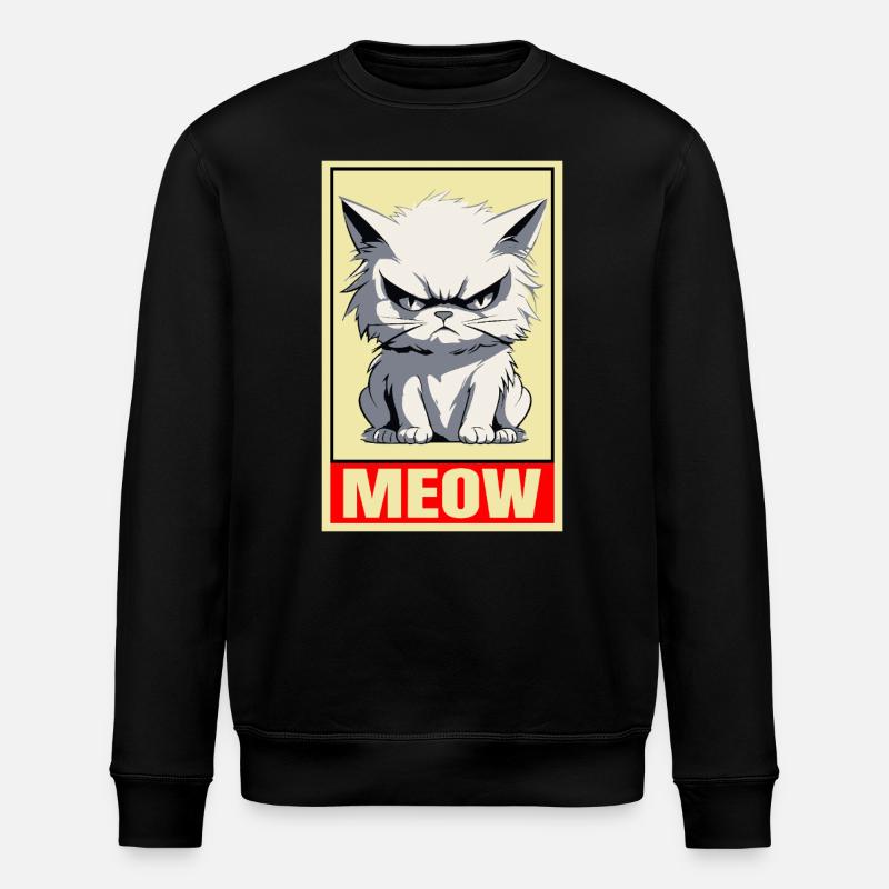 Chat Miaou Drôle - Sweat bio ROLLER Stanley/Stella Unisexe - noir