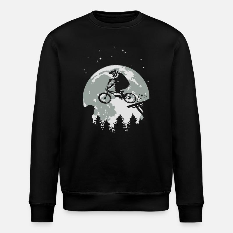 Vollmond-und BMX-flex - Stanley/Stella Unisex Bio-Sweatshirt ROLLER - Schwarz