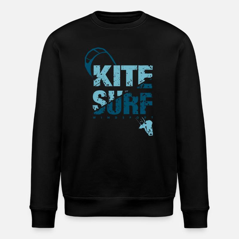 KITE SURF 3 - Stanley/Stella Unisex Bio-Sweatshirt ROLLER - Schwarz