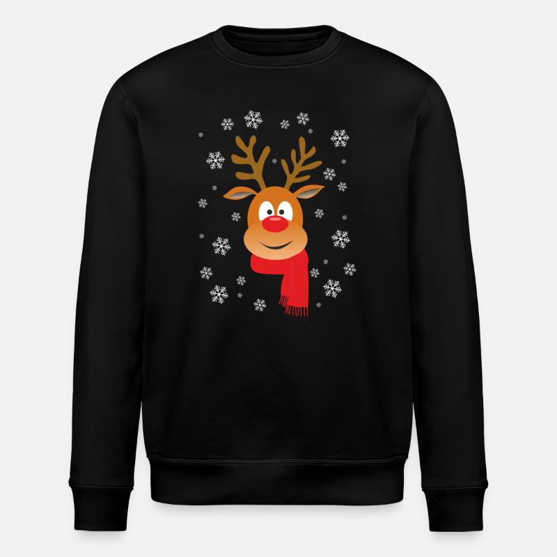 RENNE DE NOËL - Sweat bio ROLLER Stanley/Stella Unisexe - noir