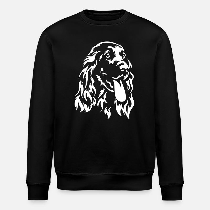 Cocker Spaniel Kopf "Black Edition" - Stanley/Stella Unisex Bio-Sweatshirt ROLLER - Schwarz