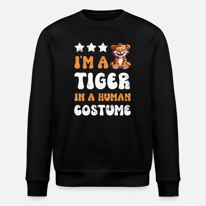 Tiger - Stanley/Stella Unisex Bio-Sweatshirt ROLLER - Schwarz