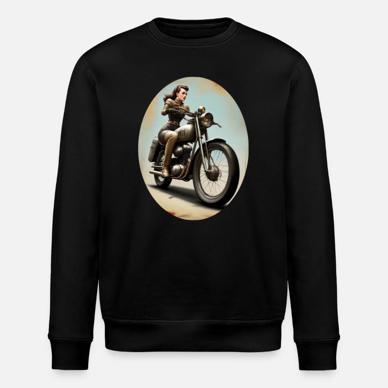 Motorcycle bride - Stanley/Stella ROLLER Unisex Organic Sweatshirt - black