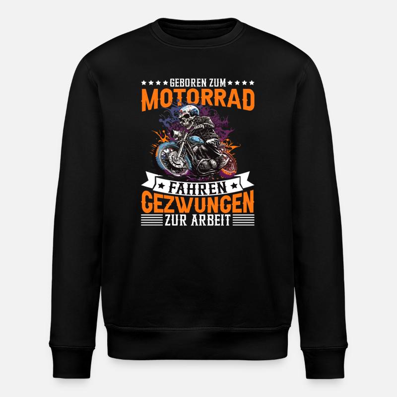 Motorrad Motorradfahrer Spruch - Stanley/Stella Unisex Bio-Sweatshirt ROLLER - Schwarz