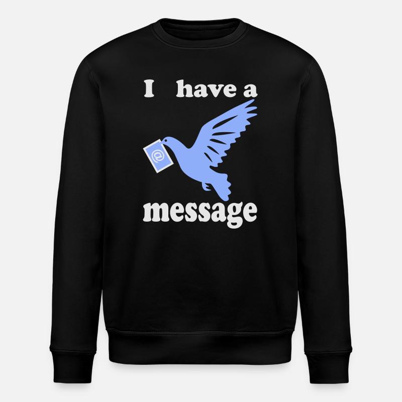 Peace Dove Bird - Stanley/Stella ROLLER Unisex Organic Sweatshirt - black