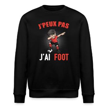 J´Peux Pas J´Ai Foot Football Enfant Garçon - Sweat bio ROLLER Stanley/Stella Unisexe - noir - Devant - Nik (191cm)
