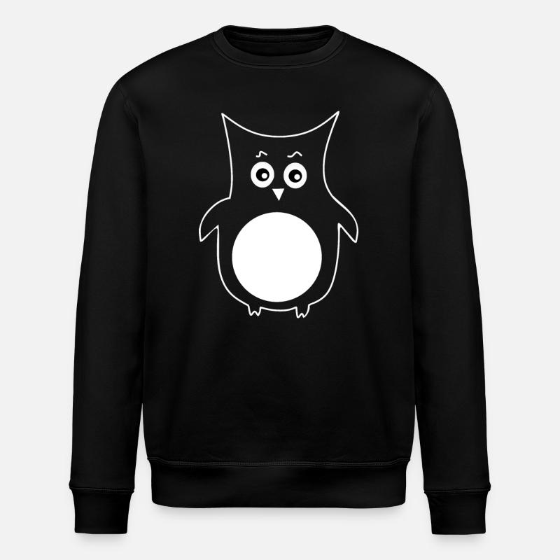 hibou blanc oiseau blanc - Sweat bio ROLLER Stanley/Stella Unisexe - noir