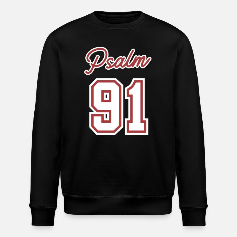 Psalm 91 Bibelvers. - Stanley/Stella Unisex Bio-Sweatshirt ROLLER - Schwarz
