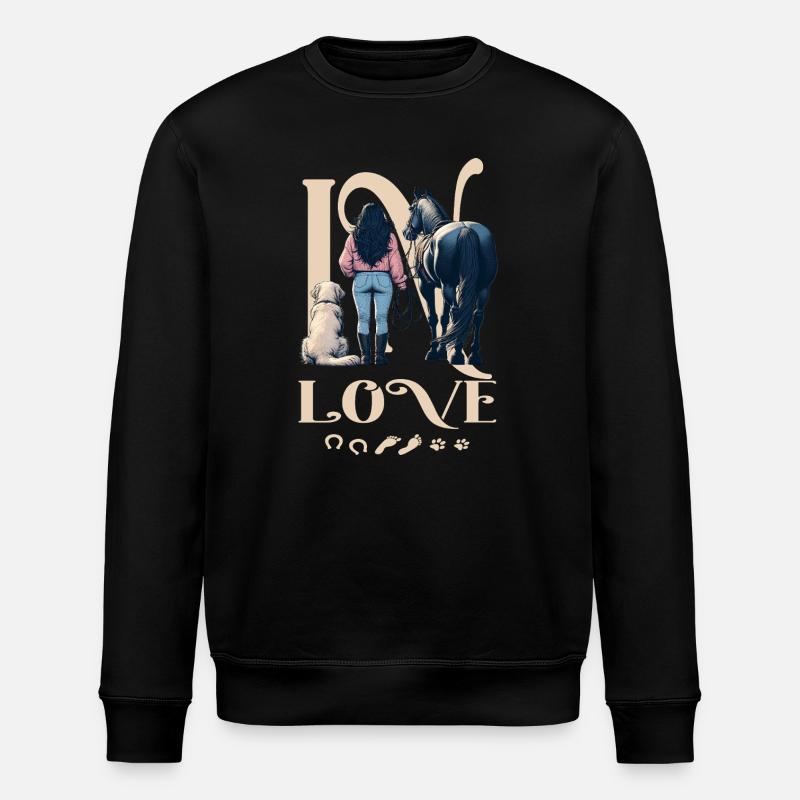 Les chevaux aiment - Sweat bio ROLLER Stanley/Stella Unisexe - noir