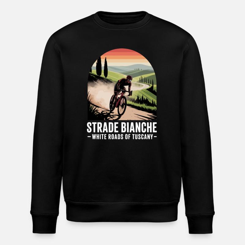 Strade Bianche Art Cyclisme Toscane - Sweat bio ROLLER Stanley/Stella Unisexe - noir