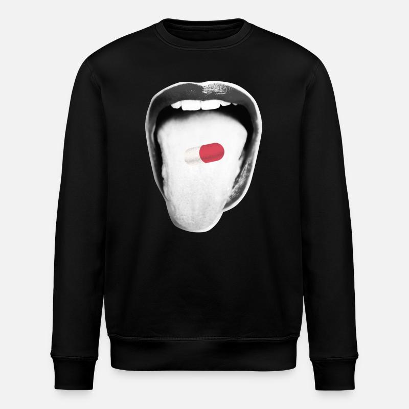 Capsule Tongue Pop - Stanley/Stella ROLLER Unisex Organic Sweatshirt - black