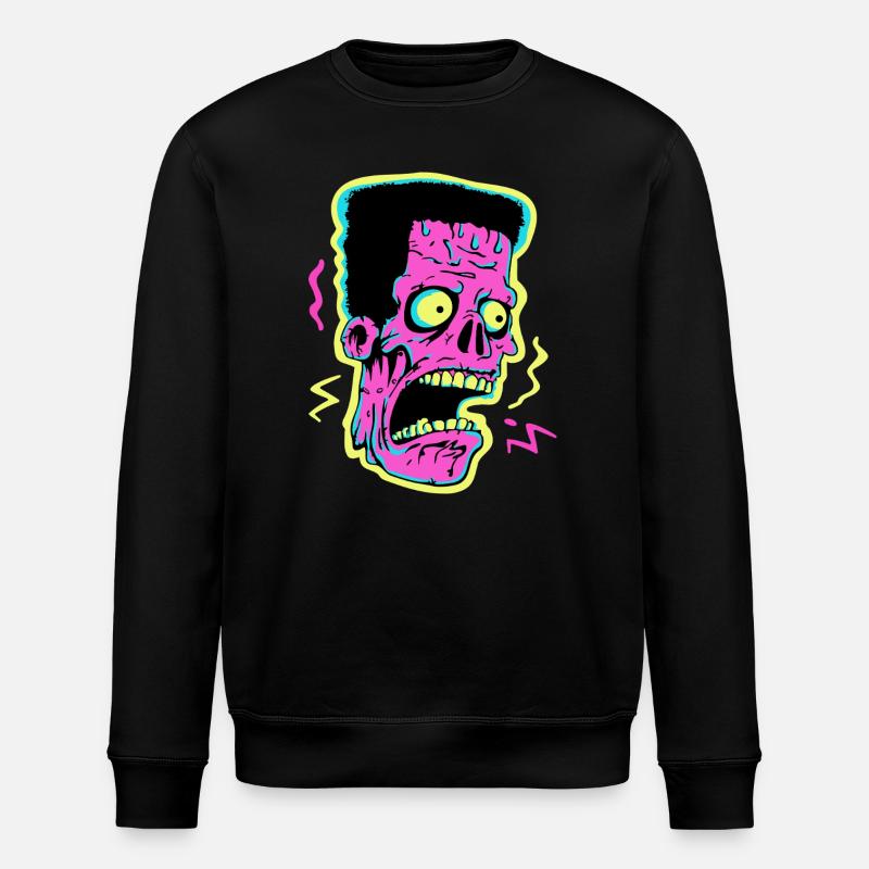 Néon Zombie Screamer Pop Art - Sweat bio ROLLER Stanley/Stella Unisexe - noir