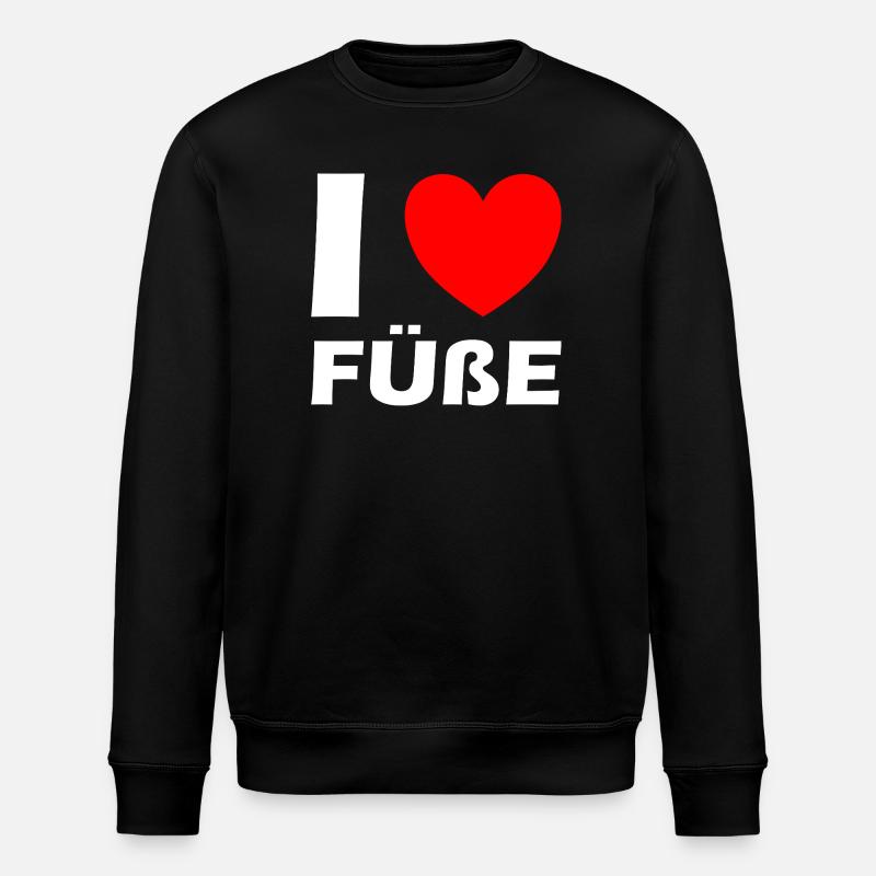 No socks allowed shield feet - Stanley/Stella ROLLER Unisex Organic Sweatshirt - black