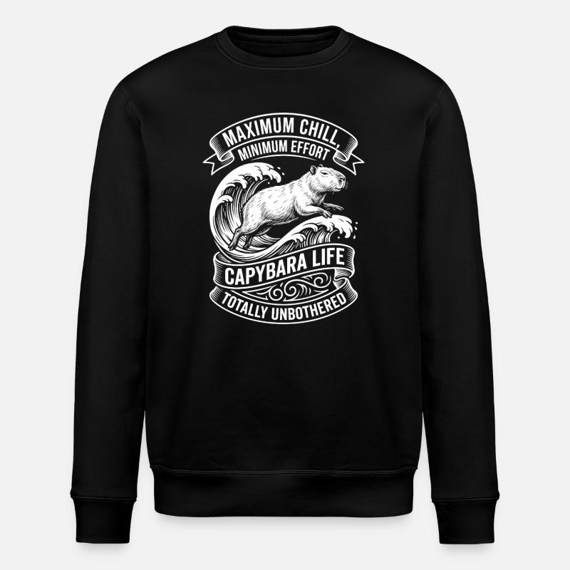 Vie à Capybara – Maximum de Froid - Sweat bio ROLLER Stanley/Stella Unisexe - noir