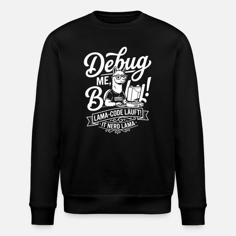 Lama Code Debug Design - Stanley/Stella Unisex Bio-Sweatshirt ROLLER - Schwarz