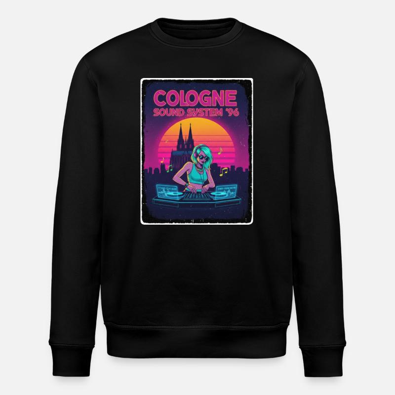 Cologne Retro années 90 - Sweat bio ROLLER Stanley/Stella Unisexe - noir