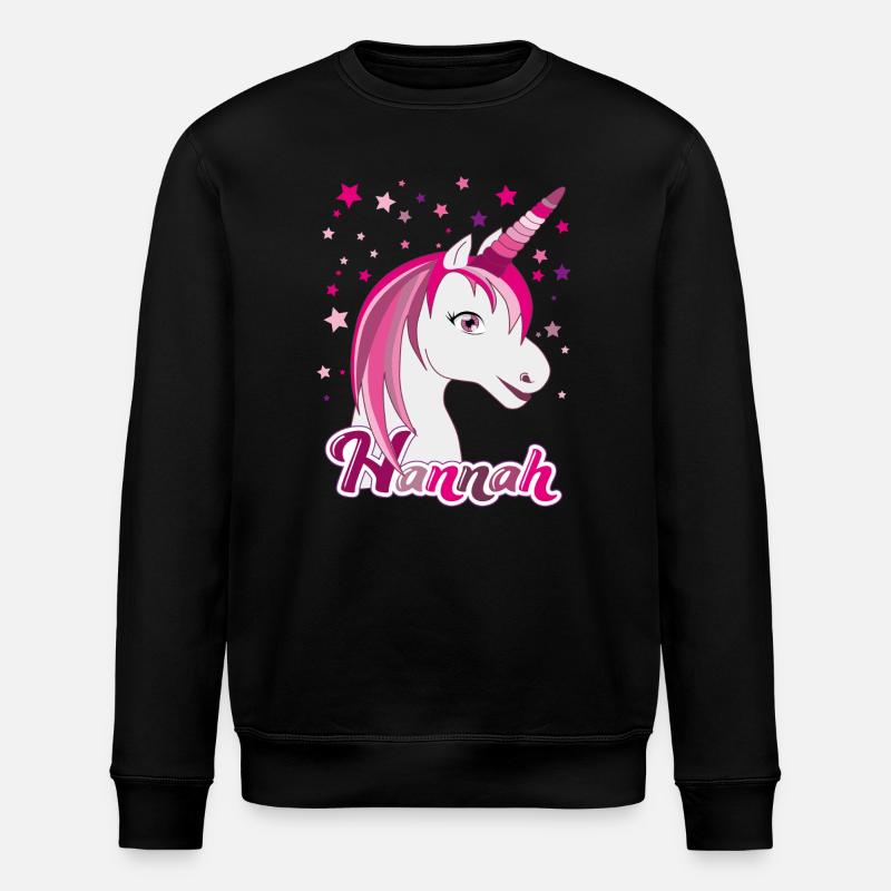 Hannah , Mädchenname, Lieblingsname - Stanley/Stella Unisex Bio-Sweatshirt ROLLER - Schwarz