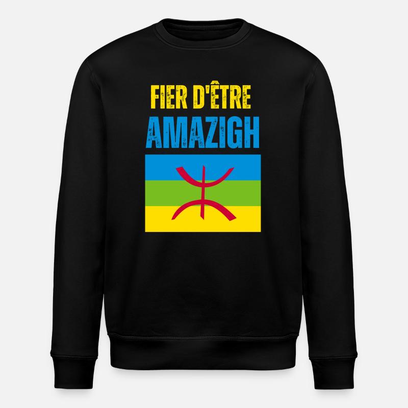 stolz, Amazigh zu sein - Stanley/Stella Unisex Bio-Sweatshirt ROLLER - Schwarz