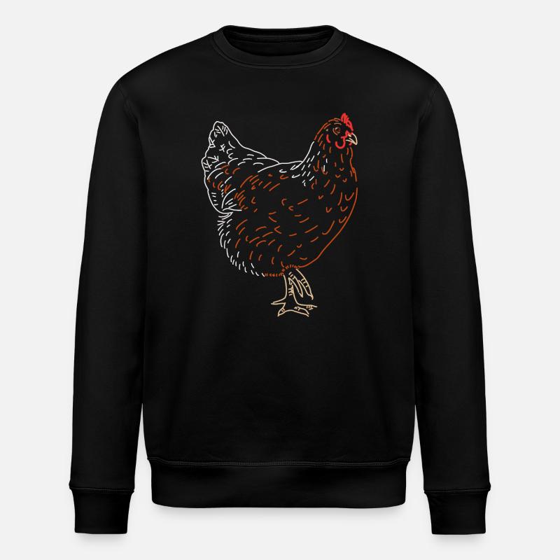 Hahn oder Henne - Stanley/Stella Unisex Bio-Sweatshirt ROLLER - Schwarz