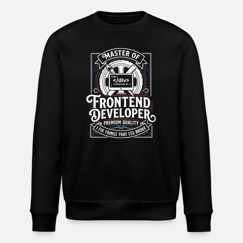 Frontend Meister: CSS HTML Kunst - Stanley/Stella Unisex Bio-Sweatshirt ROLLER - Schwarz