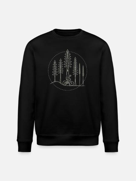 Cyclist in nature - Stanley/Stella ROLLER Unisex Organic Sweatshirt - black