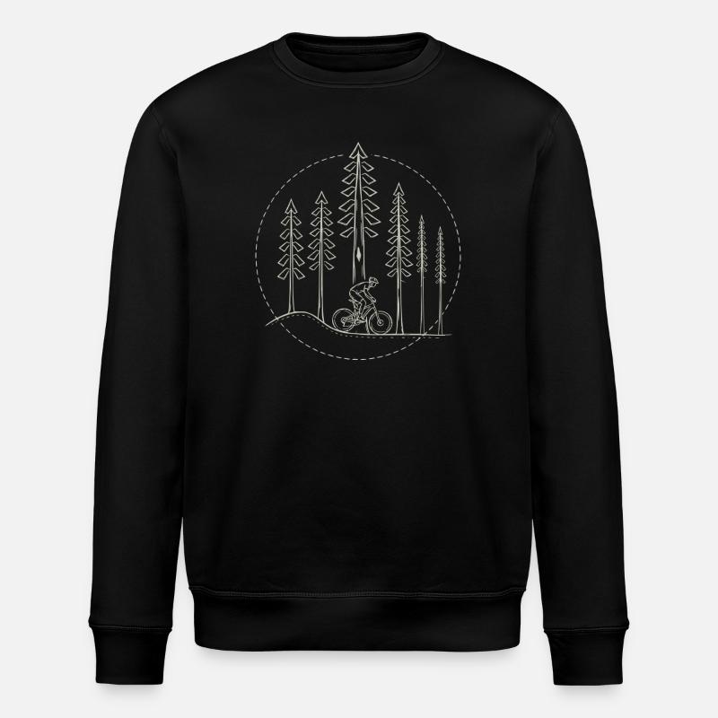 Radfahrer in der Natur - Stanley/Stella Unisex Bio-Sweatshirt ROLLER - Schwarz