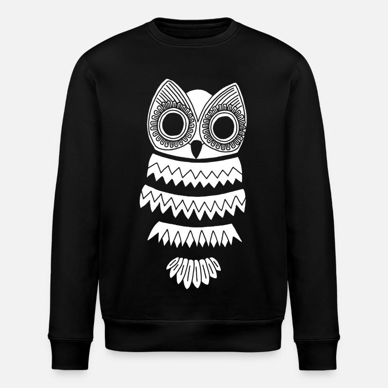 Die Weiße Eule - Stanley/Stella Unisex Bio-Sweatshirt ROLLER - Schwarz