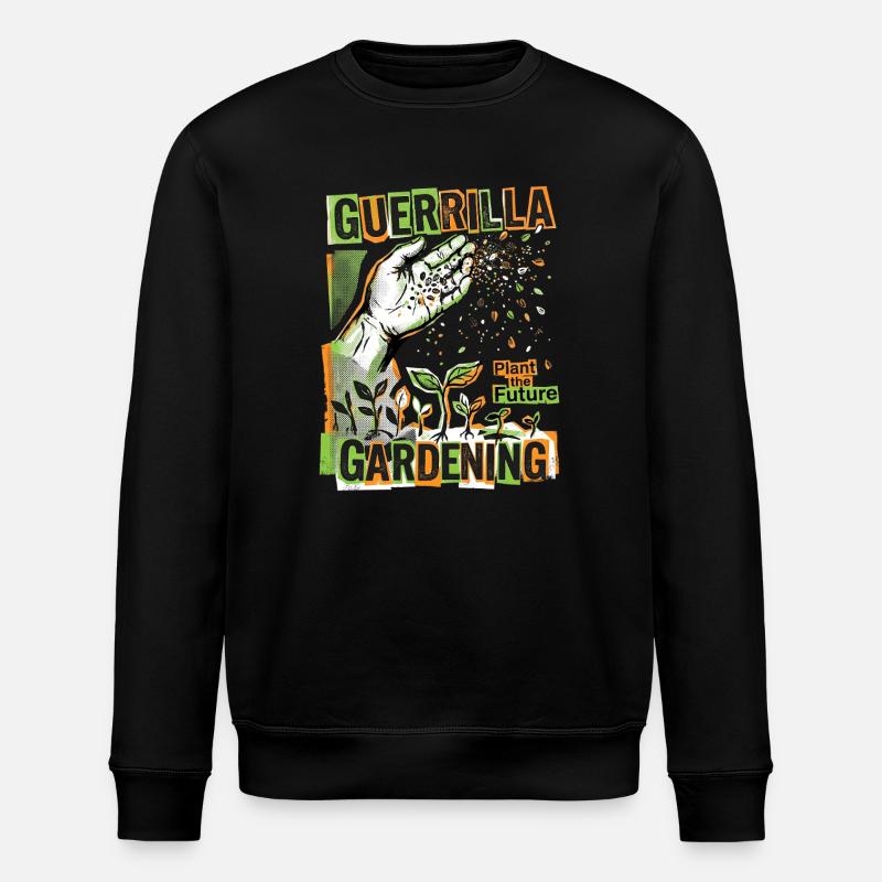 Gärtnern Großstadt - Stanley/Stella Unisex Bio-Sweatshirt ROLLER - Schwarz