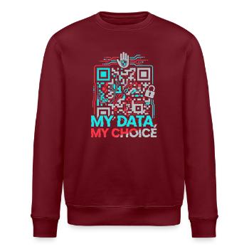Mes données - Sweat bio ROLLER Stanley/Stella Unisexe - bordeaux - Devant - Nik (191cm)