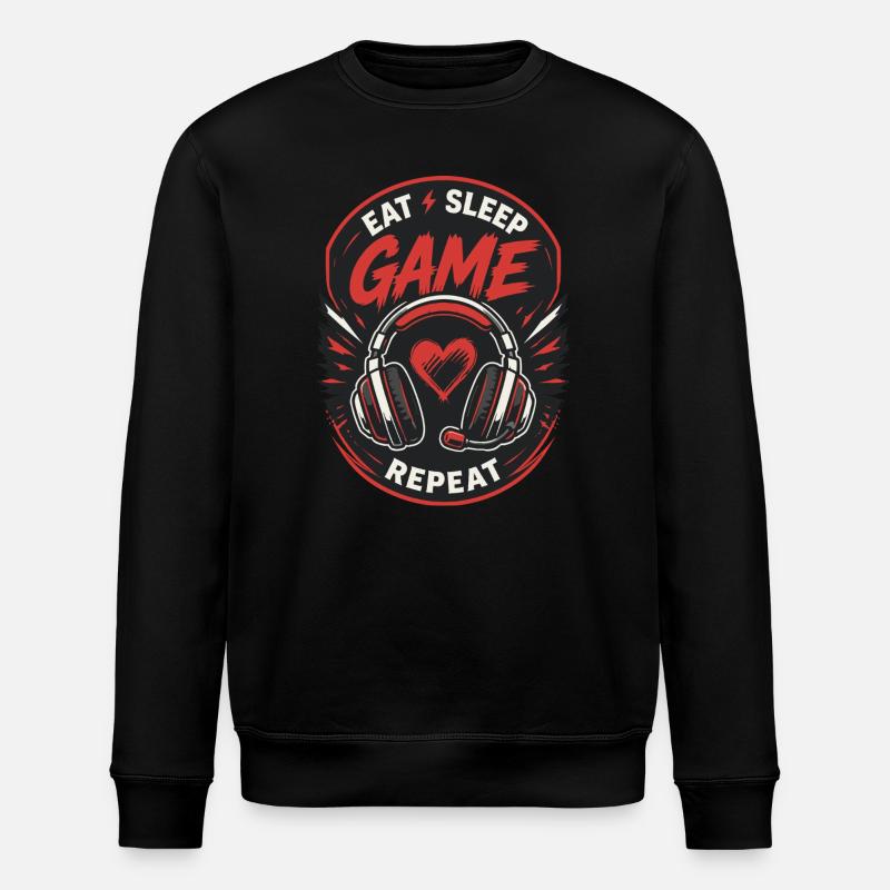 Gaming Lover Controller Design - Stanley/Stella ROLLER Unisex Organic Sweatshirt - black