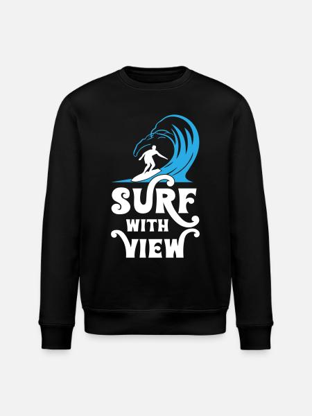 Surfing with View - Stanley/Stella ROLLER Unisex Organic Sweatshirt - black