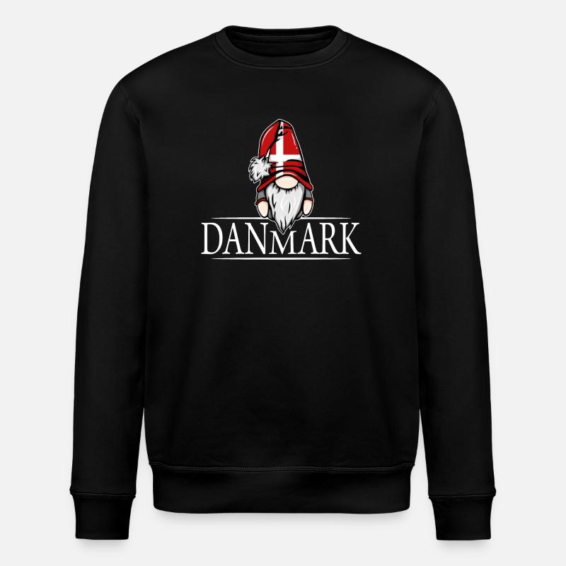 Nisser Gnome Dänemark Wilsigns - Stanley/Stella Unisex Bio-Sweatshirt ROLLER - Schwarz