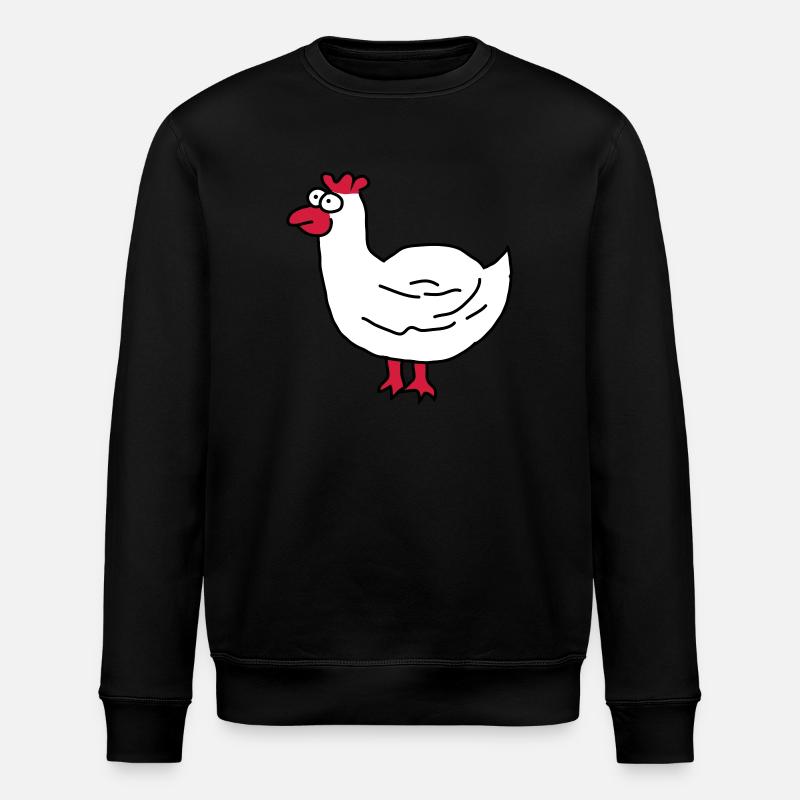 Chicken - Stanley/Stella ROLLER Unisex Organic Sweatshirt - black