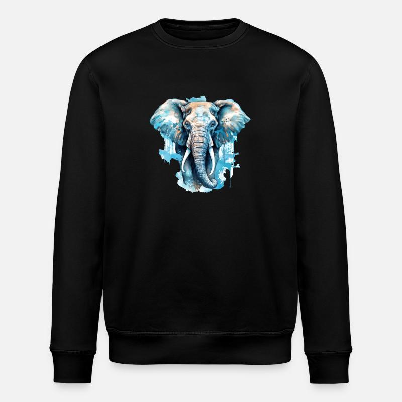 Elephant - Stanley/Stella ROLLER Unisex Organic Sweatshirt - black