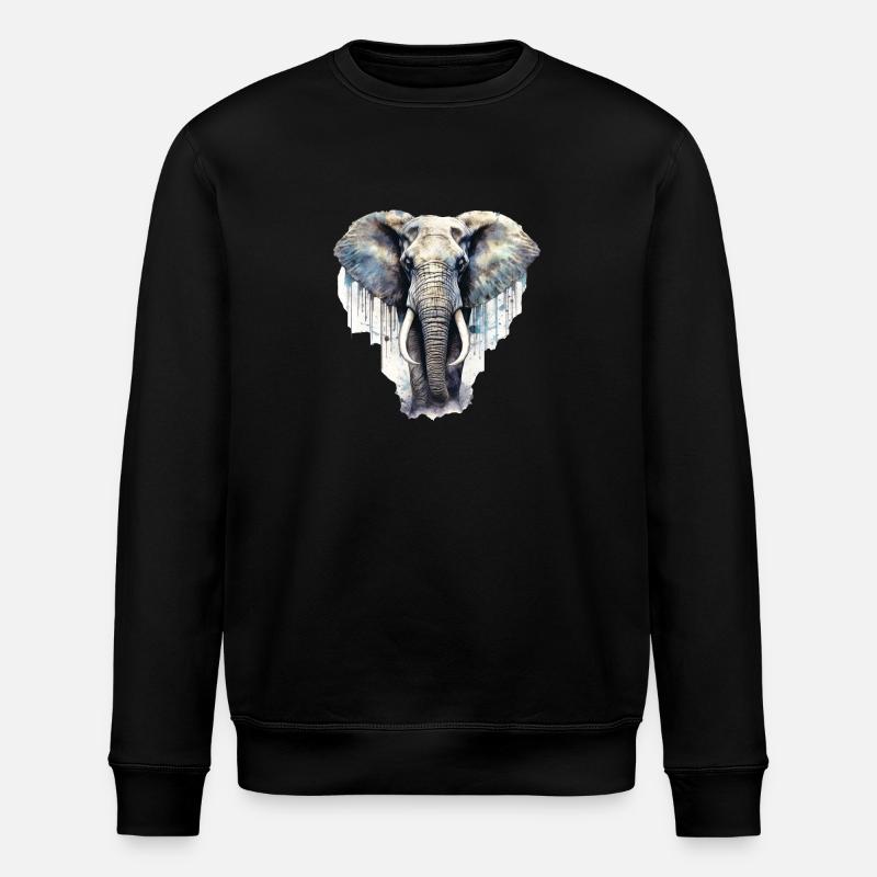 Elephant - Stanley/Stella ROLLER Unisex Organic Sweatshirt - black