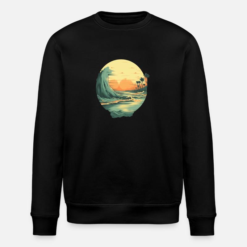 Beach - Stanley/Stella ROLLER Unisex Organic Sweatshirt - black