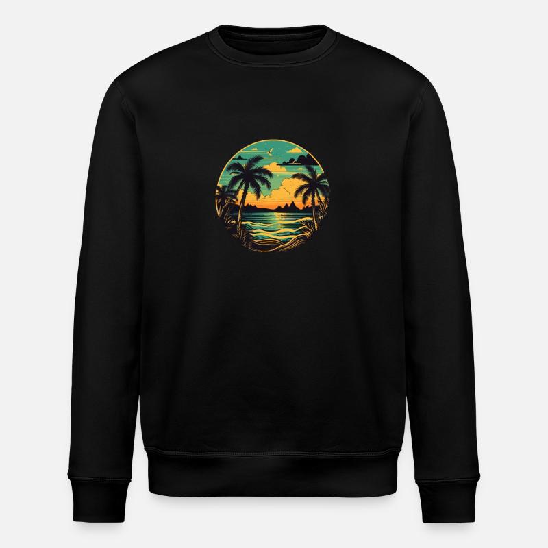 Beach - Stanley/Stella ROLLER Unisex Organic Sweatshirt - black