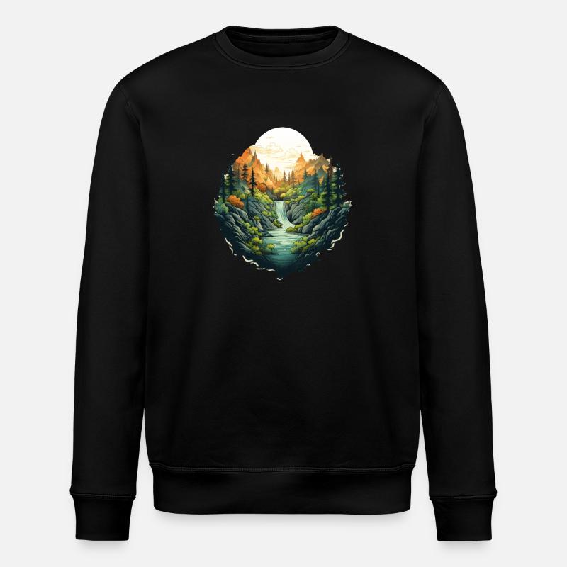 Paysage - Sweat bio ROLLER Stanley/Stella Unisexe - noir