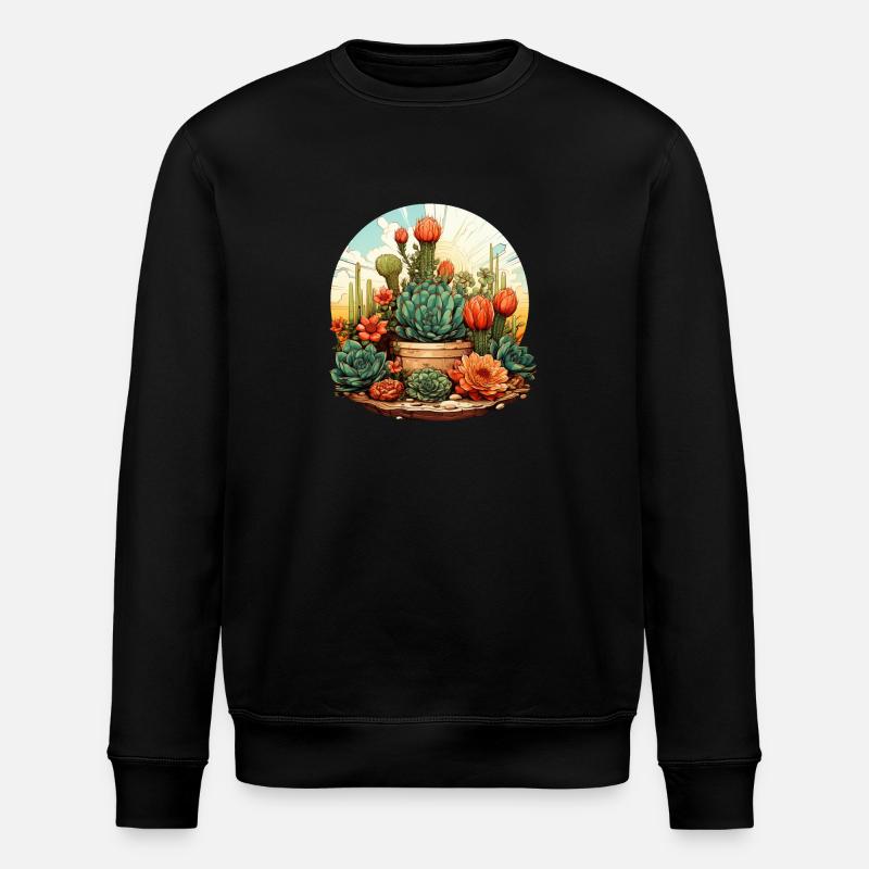 Cactus - Stanley/Stella ROLLER Unisex Organic Sweatshirt - black