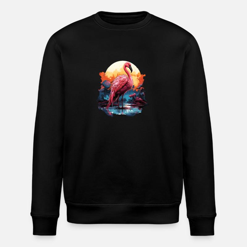 Flamingo - Stanley/Stella ROLLER Unisex Organic Sweatshirt - black